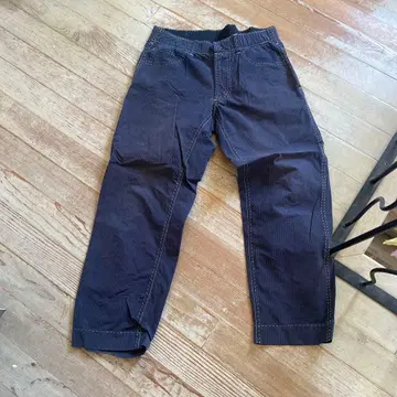 네이비 스트라이프 허리밴딩 팬츠