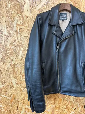 가죽 더블 라이더 자켓 블랙