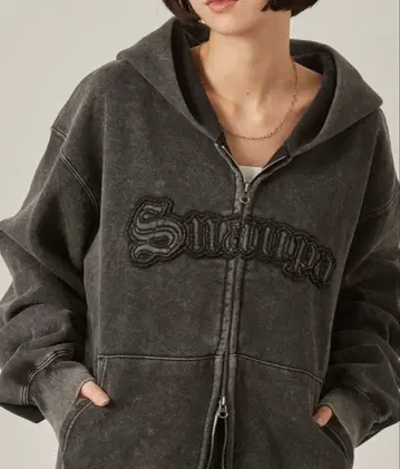 [ Snap club ] 더블 지퍼 후드티 L