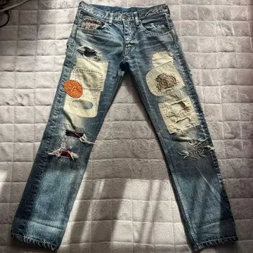 RNA 데미지 가공 와펜 데님 팬츠