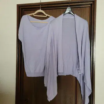 레어 유니클로 실크 혼방 앙상블 니트