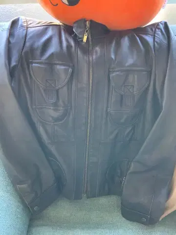 chic leather 블랙 라이더 자켓