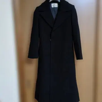 cojana 블랙 벨트 체스터 코트 롱 코트