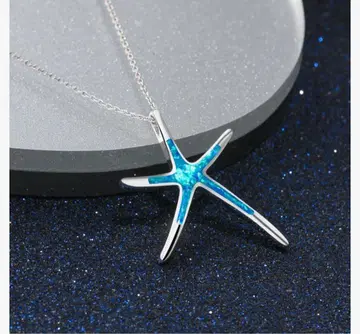 YAZILIND jewelry 오팔 목걸이 몰디브 목걸이