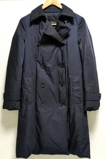 ICB 네이비 더블 브레스트 트렌치 다운 코트 네이비