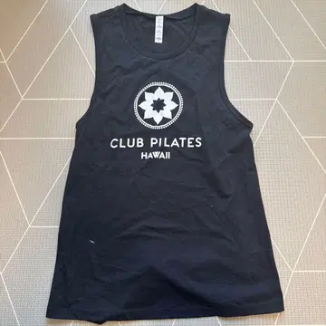 하와이 한정판 디자인 클럽 필라테스 탱크탑 S 블랙