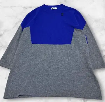 컨디션 최상 PICONE 캐시미어 긴팔 니트 로고 배치 절개