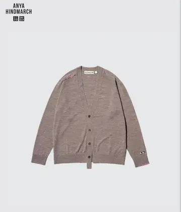 유니클로 x ANYA HINDMARCH 메리노 오버 사이즈 가디건 M