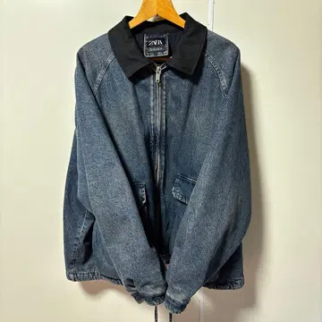 ZARA 데님 자켓 블랙 옷깃