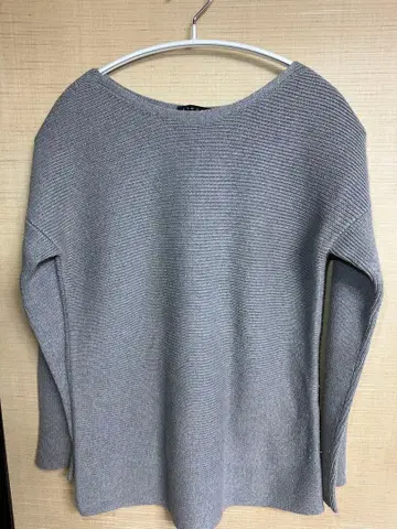 띠어리 그레이 리브 편직 긴팔 니트