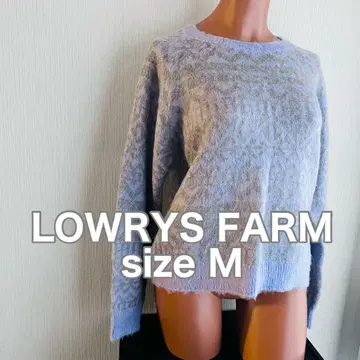 [ 헤이세이 갸루 ] LOWRYS FARM 퍼플 복슬복슬 긴팔 니트