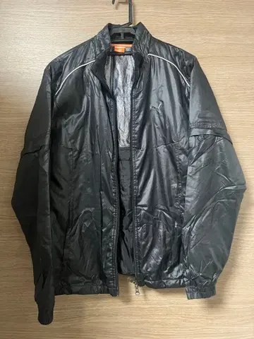 PUMA 골프 블랙 나일론 자켓 컴팩트