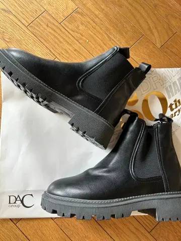 블랙 사이드 고어 부츠 러버 솔