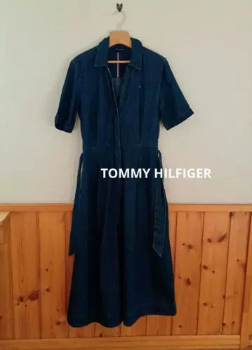 TOMMY HILFIGER 타미힐피거 데님 반팔 셔츠 원피스