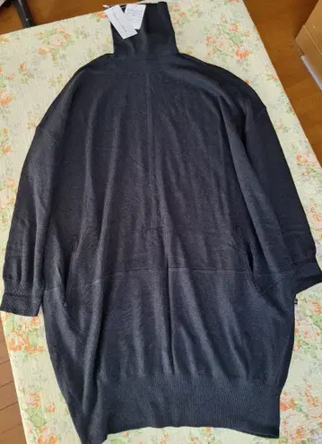 택 포함! Kawai Okada 울 혼방 터틀넥 니트 튜닉