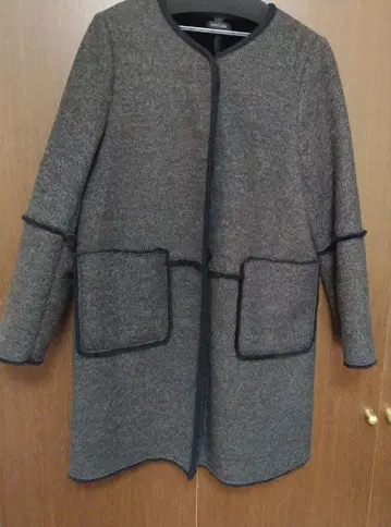 smart pink 그레이 코트 포켓 부착