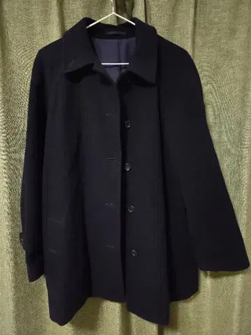Margaret Howell 네이비 울 코트 구형 택