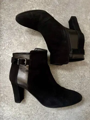 다이애나 DIANA 숏부츠 블랙 스웨이드 36