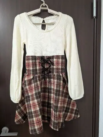 LIZLISA 체크 무늬 원피스 긴팔 사이즈 0 미사용 새상품