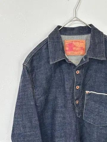 F.O.B. FACTORY 데님 풀오버 셔츠 셀비지 빨간 귀