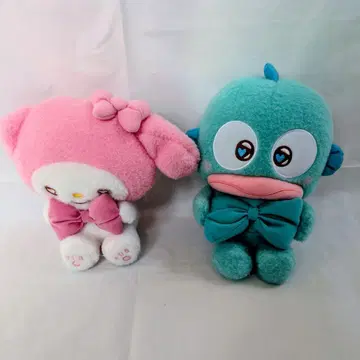 산리오 캐릭터즈 M 봉제 인형 앉은 포즈 한교동&마이멜로디