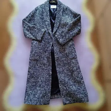 ROPE 트위드 롱 코트