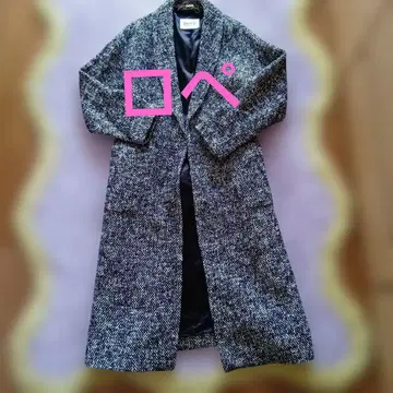 ROPE 트위드 롱 코트