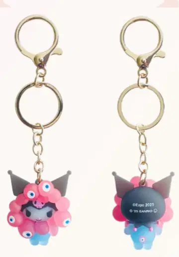 만박 산리오 미야쿠미야쿠 입체 마스코트 클리어 키링 [ 쿠로미 ]