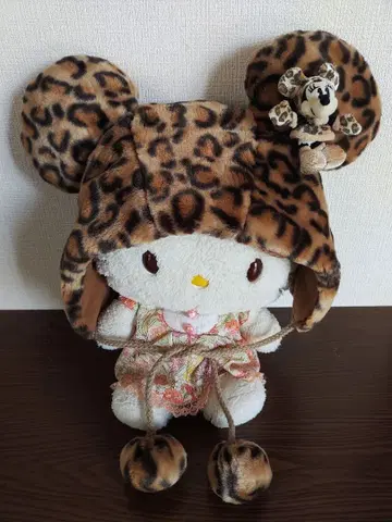 레어 디즈니 팬캡 레오파드 무늬 미니 봉제 인형 포함 헤이세이 갸루