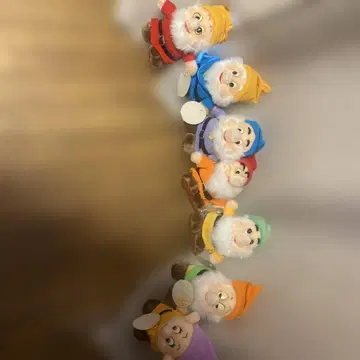 빈티지 디즈니 TOMY 봉제 인형 7난쟁이 세트