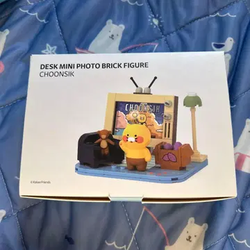 한국 한정판 카카오프렌즈 CHOONSIK 데스크 미니 포토 블록 피규어