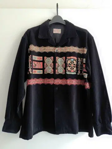 PENNEY'S TOWNCRAFT 자수 블랙 셔츠