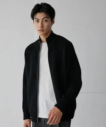 [ EC 한정판 ] 울 리브 집업 드라이버즈 니트