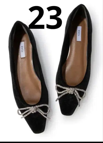 새상품 EVOL 리본 플랫슈즈 23