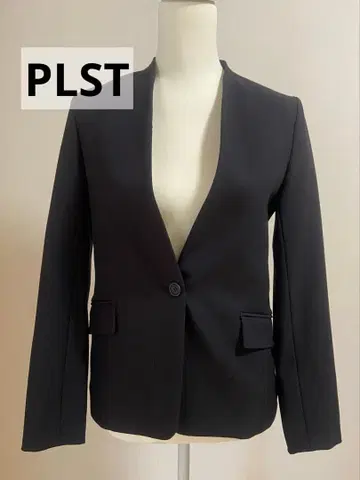 [ PLST ] 브러쉬드 백 컬러리스 자켓 XS 블랙