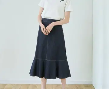 아나이 데님 라이크 페플럼 스커트 사이즈 38
