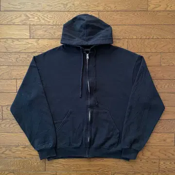 프룻 오브 더 룸 집업 후드티 블랙 무지 L