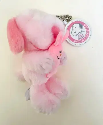스누피 봉제 인형 키링 핑크 USJ