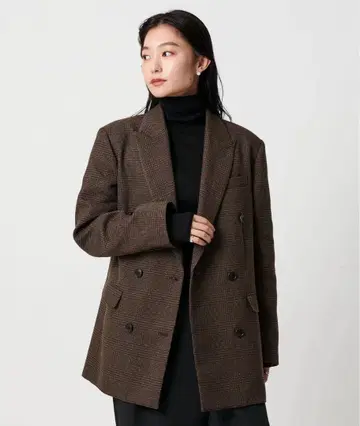 MARW UNITED ARROWS 오버 더블 자켓 브라운