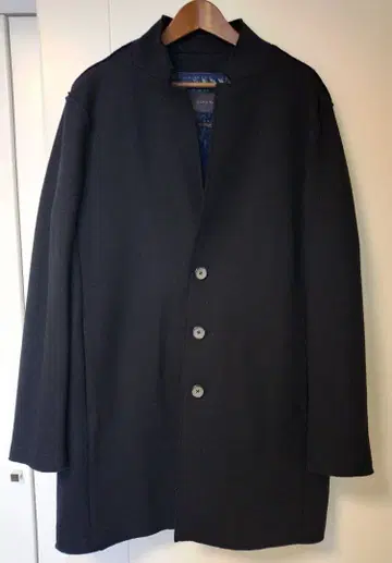 ZARA 퀼팅 라이너 네이비 울 코트 XL