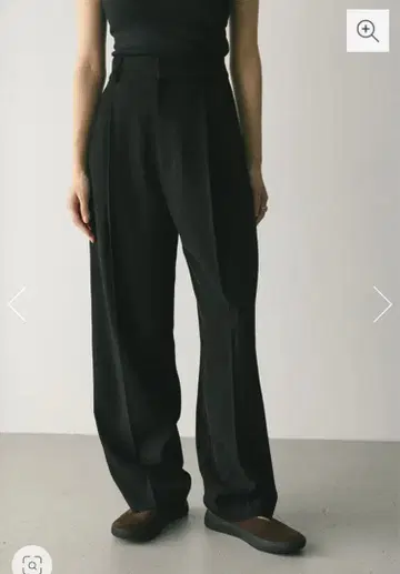 STYLEMIXER 베이직 투 턱 팬츠 블랙 S