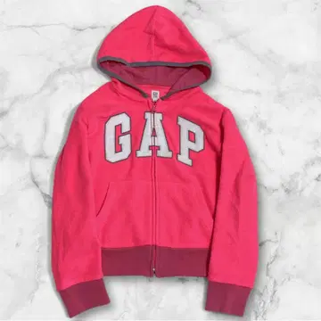 레어 y2k GAP 플리스 집업 후드티 핑크 헤이세이 갸루