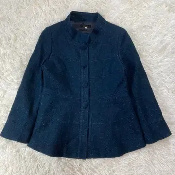 [ firosa ] 스탠드 카라 자켓 라메 네이비 계열 부드러운 9