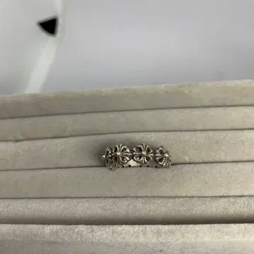 백합 문장 크로스 꽃 모티브 실버 925 반지