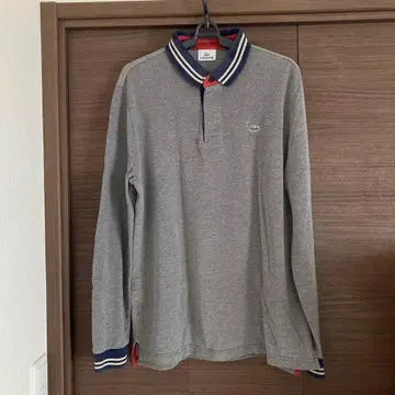 LACOSTE 긴팔 피케 셔츠 L 그레이