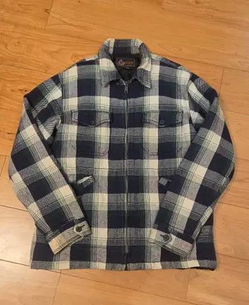 멜톤 체크 무늬 자켓 M 사이즈