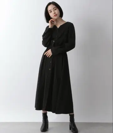 로리즈팜 앞 버튼 원피스 코트