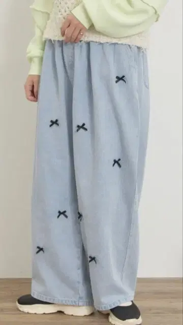 사만사 모스모스 리본 이지 팬츠