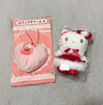 [ 새상품 ] 산리오 복권 헬로키티 마스코트 & 백참 세트