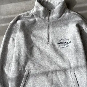 15199 NBA 백 프린트 하프 지퍼 맨투맨